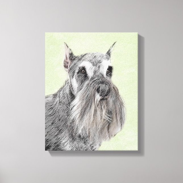Schnauzer-målarfärg (Giant, Standard) - Hund Art Canvastryck (Framsida)