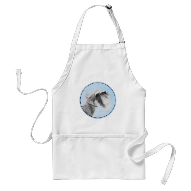 Schnauzer-målarfärg (Giant, Standard) - Hund Art Förkläde (Framsidan)