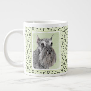 Schnauzer-målarfärg (Giant, Standard) - Hund Art Jumbo Mugg