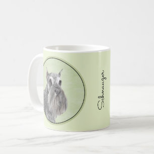 Schnauzer-målarfärg (Giant, Standard) - Hund Art Kaffemugg