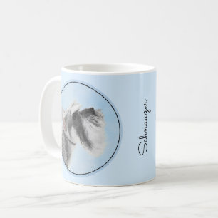 Schnauzer-målarfärg (Giant, Standard) - Hund Art Kaffemugg