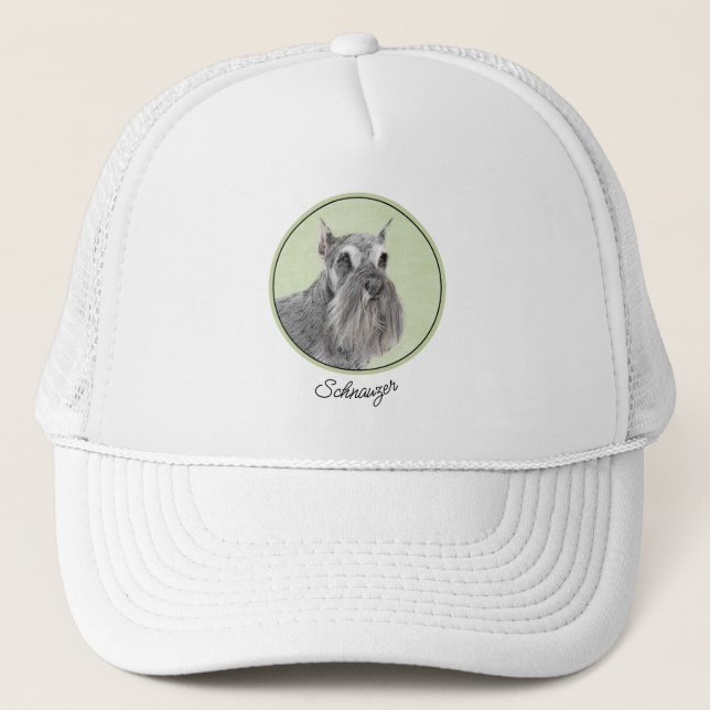 Schnauzer-målarfärg (Giant, Standard) - Hund Art Keps (Framsida)