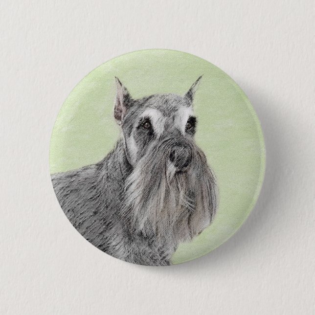 Schnauzer-målarfärg (Giant, Standard) - Hund Art Knapp (Framsida)