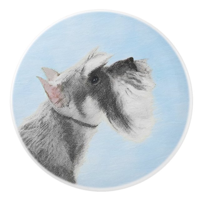 Schnauzer-målarfärg (Giant, Standard) - Hund Art Knopp (Framsidan)