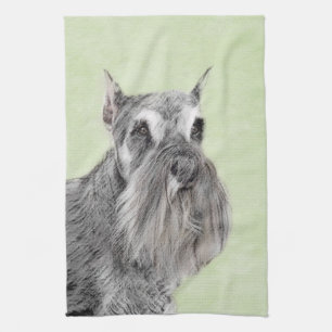 Schnauzer-målarfärg (Giant, Standard) - Hund Art Kökshandduk