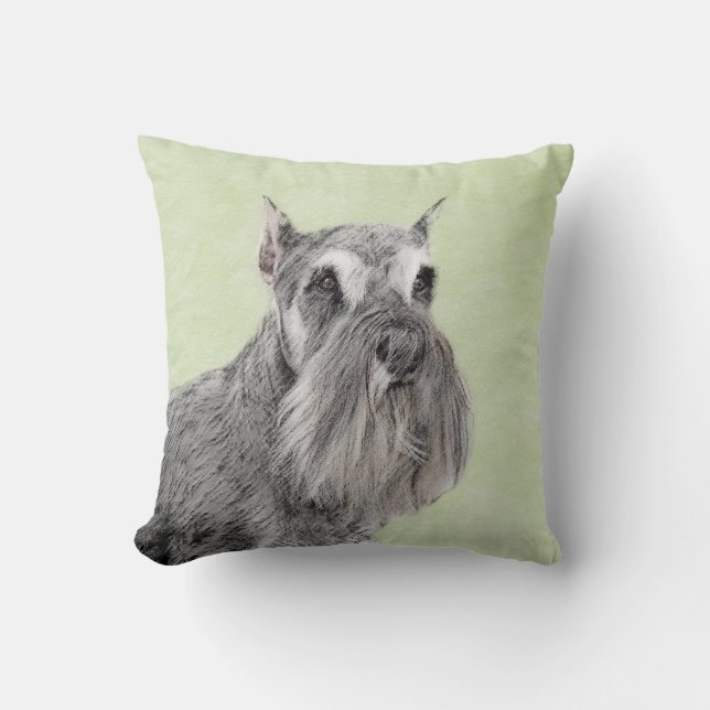 Schnauzer-målarfärg (Giant, Standard) - Hund Art Kudde (Framsida)