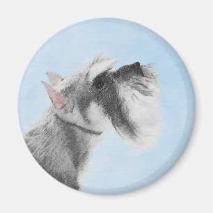 Schnauzer-målarfärg (Giant, Standard) - Hund Art Magnet