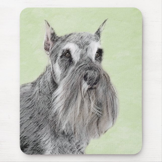 Schnauzer-målarfärg (Giant, Standard) - Hund Art Musmatta (Framsidan)