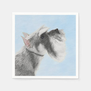 Schnauzer-målarfärg (Giant, Standard) - Hund Art Pappersservett