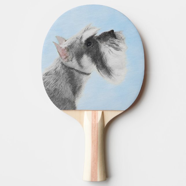 Schnauzer-målarfärg (Giant, Standard) - Hund Art Pingisracket (Framsidan)