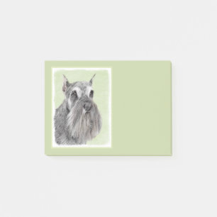 Schnauzer-målarfärg (Giant, Standard) - Hund Art Post-it Block