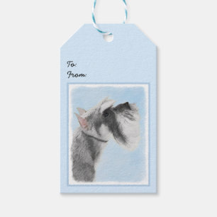 Schnauzer-målarfärg (Giant, Standard) - Hund Art Presentetikett