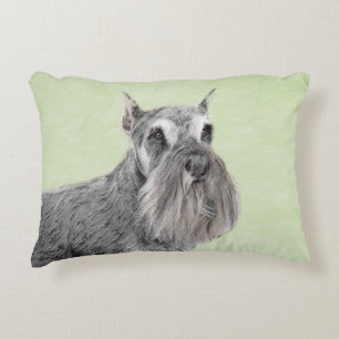Schnauzer-målarfärg (Giant, Standard) - Hund Art Prydnadskudde