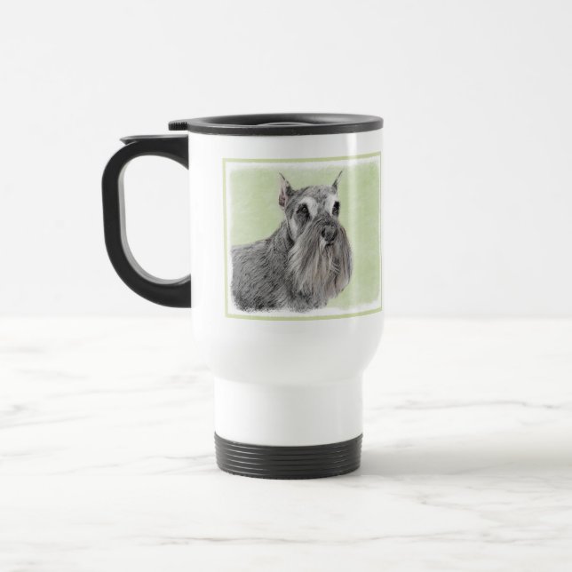 Schnauzer-målarfärg (Giant, Standard) - Hund Art Resemugg (Vänster)