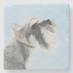 Schnauzer-målarfärg (Giant, Standard) - Hund Art Stenunderlägg
