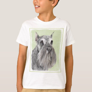 Schnauzer-målarfärg (Giant, Standard) - Hund Art T Shirt