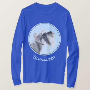 Schnauzer-målarfärg (Giant, Standard) - Hund Art T Shirt
