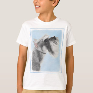 Schnauzer-målarfärg (Giant, Standard) - Hund Art T Shirt