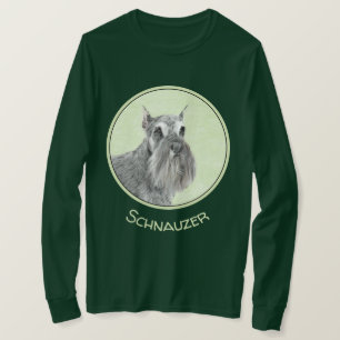Schnauzer-målarfärg (Giant, Standard) - Hund Art T Shirt
