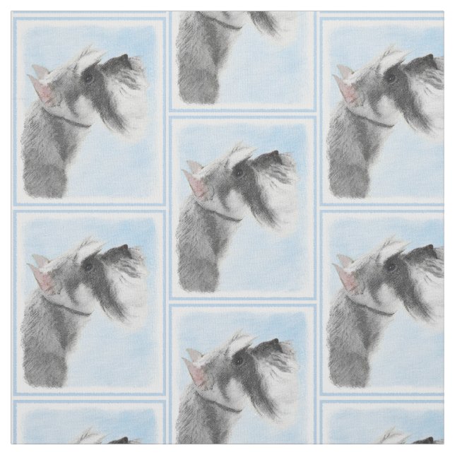 Schnauzer-målarfärg (Giant, Standard) - Hund Art Tyg (Provkarta)