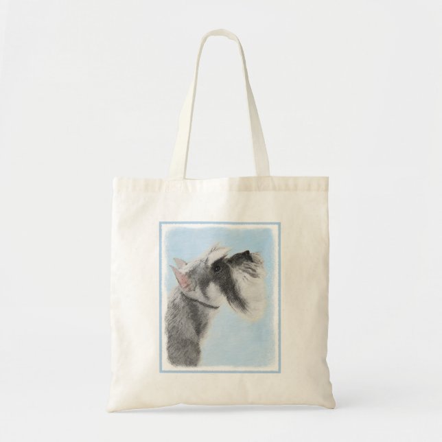 Schnauzer-målarfärg (Giant, Standard) - Hund Art Tygkasse (Framsidan)