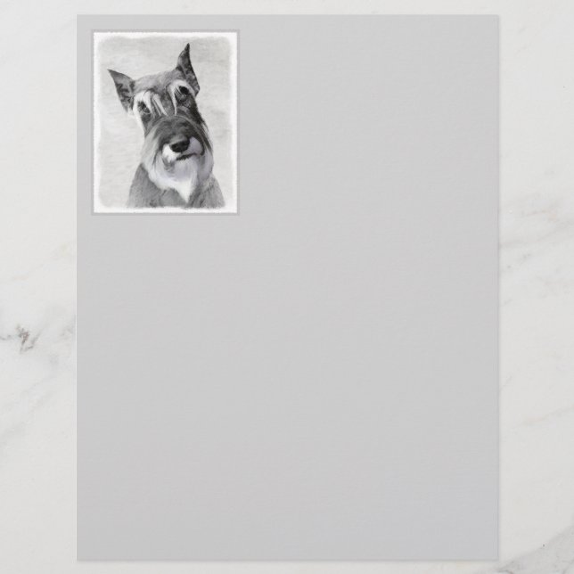 Schnauzer-målning (giant) - Hund Art (Framsida)