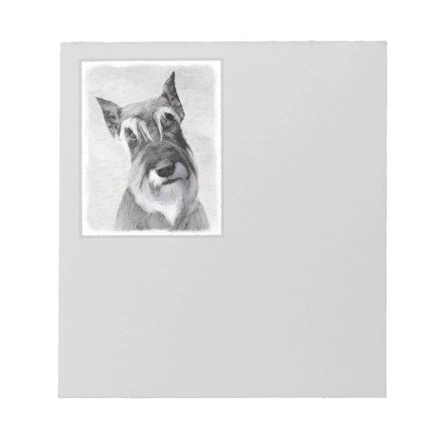 Schnauzer-målning (giant) - Hund Art Anteckningsblock (Framsida)