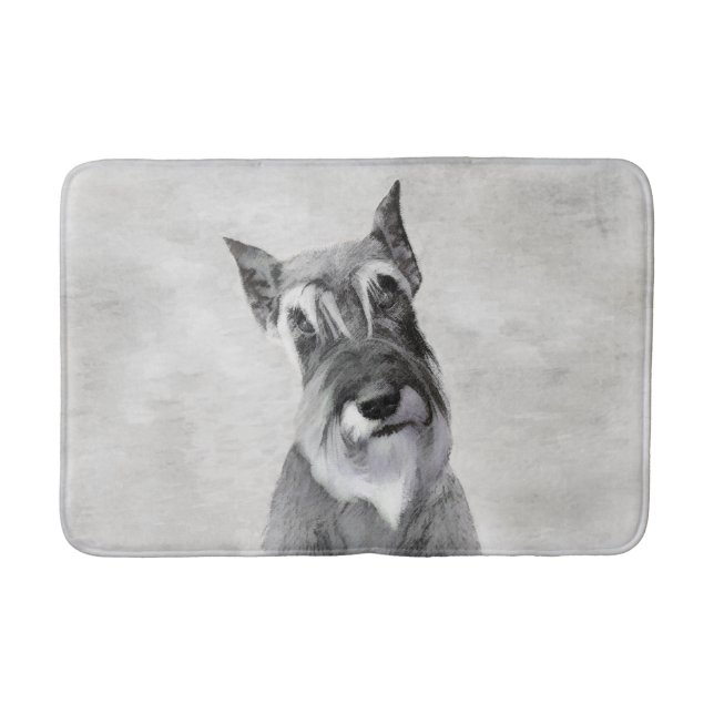 Schnauzer-målning (giant) - Hund Art Badrumsmatta (Framsidan)