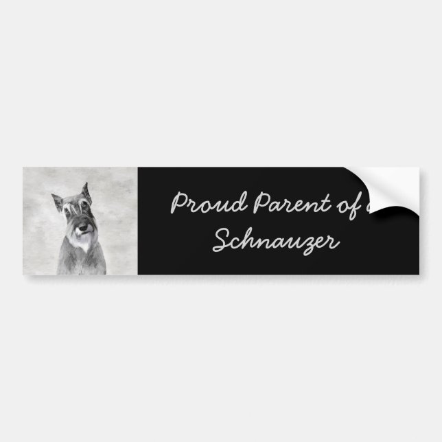 Schnauzer-målning (giant) - Hund Art Bildekal (Framsidan)