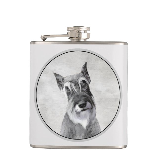 Schnauzer-målning (giant) - Hund Art Fickplunta (Framsidan)
