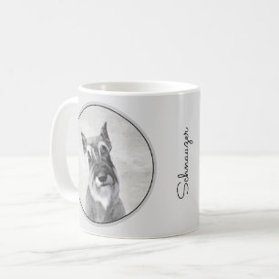 Schnauzer-målning (giant) - Hund Art Kaffemugg