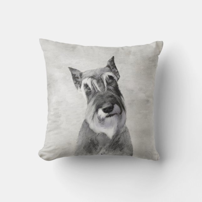 Schnauzer-målning (giant) - Hund Art Kudde (Framsida)