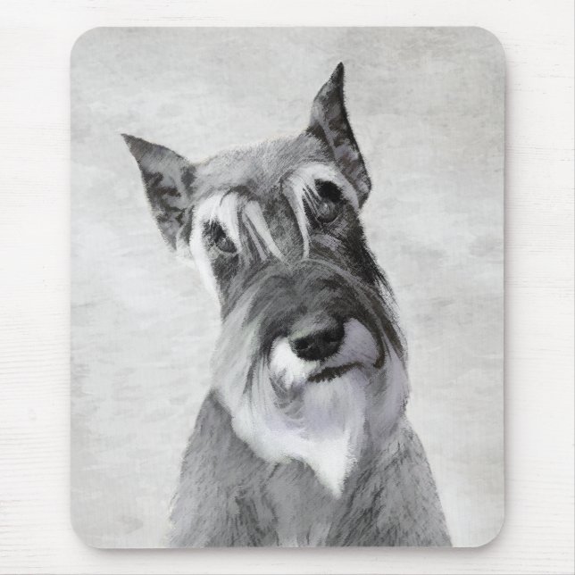 Schnauzer-målning (giant) - Hund Art Musmatta (Framsidan)