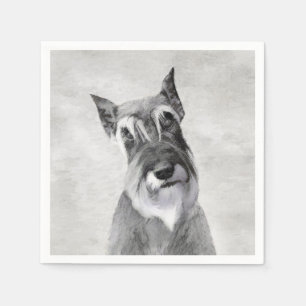 Schnauzer-målning (giant) - Hund Art Pappersservett