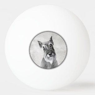 Schnauzer-målning (giant) - Hund Art Pingisboll