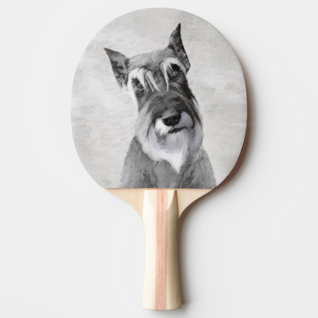 Schnauzer-målning (giant) - Hund Art Pingisracket (Framsidan)