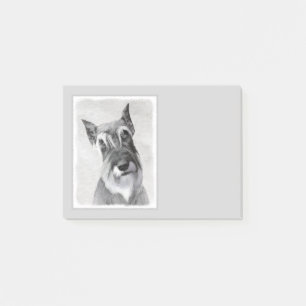 Schnauzer-målning (giant) - Hund Art Post-it Block