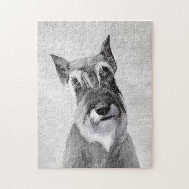 Schnauzer-målning (giant) - Hund Art Pussel (Vertikal)