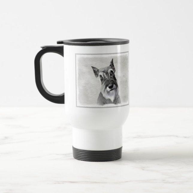 Schnauzer-målning (giant) - Hund Art Resemugg (Vänster)
