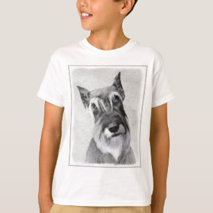 Schnauzer-målning (giant) - Hund Art T Shirt