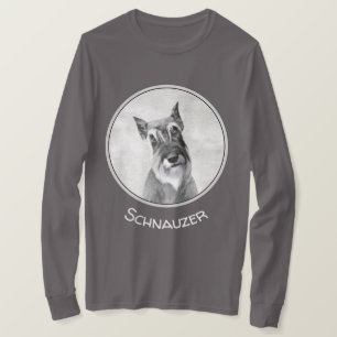 Schnauzer-målning (giant) - Hund Art T Shirt