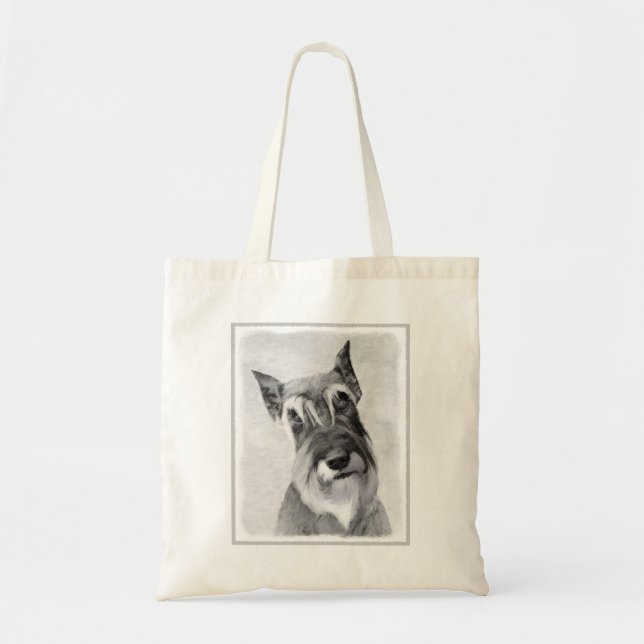 Schnauzer-målning (giant) - Hund Art Tygkasse (Framsidan)