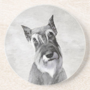 Schnauzer-målning (giant) - Hund Art Underlägg