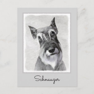 Schnauzer-målning (giant) - Hund Art Vykort