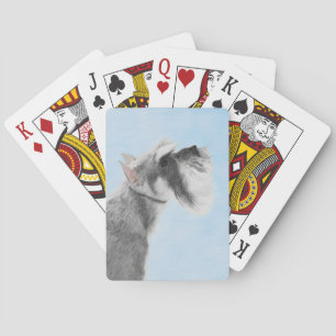 Schnauzer-målning (Giant, Standard) - Hund Art Casinokort