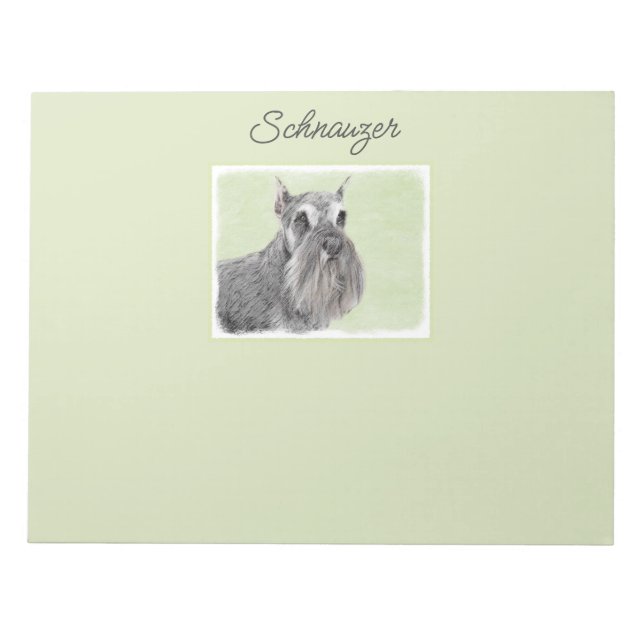 Schnauzer-målning (giant, Standard) - Hund Art ej Anteckningsblock (Framsida)