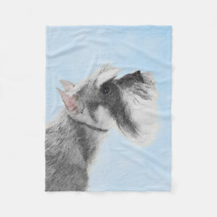 Schnauzer-målning (Giant, Standard) - Hund Art Fleecefilt