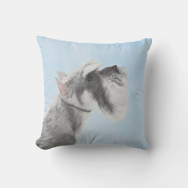 Schnauzer-målning (Giant, Standard) - Hund Art Kudde (Framsida)