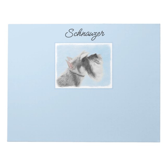 Schnauzer-målning (Giant, Standard) - Hund Art No. Anteckningsblock (Framsida)