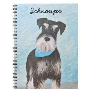 Schnauzer-målning (miniatyr) - Cute Original-Hund Anteckningsbok
